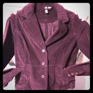 Maroon Retro Corduroy Blazer/Jacket